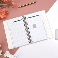 Cahier A4 A5 à couverture rigide personnalisé Organisateur hebdomadaire de fleurs Cahier à spirale Agenda Planner
