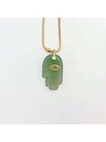 Vente en gros Collier avec pendentif palmier en pierre naturelle multicolore Lucky Eye mode originale Bijoux pour femmes