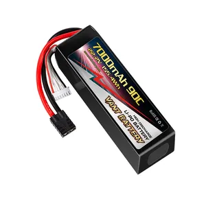 VANT RTRパック6S7000mah 90C22.2Vリポバッテリー (Traxxas xmaxx 8sRCカー用TRXコネクタ付き)