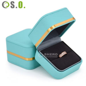 Customized Pu <b>Leather</b> <b>Jewelry</b> Box with Custom logo Luxury Fashion Gift Wedding Ring Bangle Earring Pendant Bracelet Set - Product Image 5