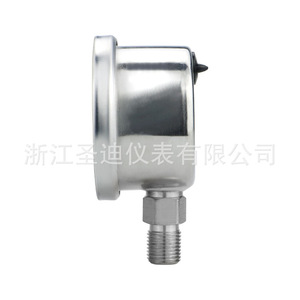 เกจวัดแรงดันสแตนเลสแบบกันกระแทก YN40BF ไฮดรอลิก แรงดันน้ำ และแรงดันอากาศ ไดอะแฟรมแบบเกลียว - Product Image 2