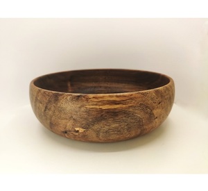 ชามไม้แฮนด์เมดสวยงามสำหรับตกแต่งห้องครัวสไตล์ชนบทเหมาะสำหรับเสิร์ฟสลัดหรือผลไม้เป็นมิตรกับสิ่งแวดล้อมจาก HWC - Product Image 1