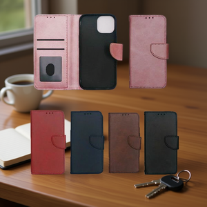 Leather Wallet Phone Case With Card Slots For <b>iPhone</b> 14 Pro Max Flip Cover Protective <b>Stand</b> Design - Product Image 3