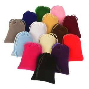 Sac cadeau en velours imprimé avec logo personnalisé, coloré et tendance, pour colliers et bijoux, avec cordon de serrage - Product Image 6