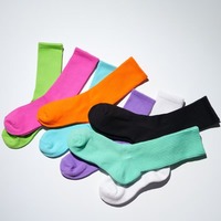 Chaussettes en coton à logo personnalisé, rayées, vente en gros, OEM, respirantes, chaussettes de sport personnalisées pour l'extérieur