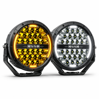 Promotion : Phare de travail LED tout-terrain rond HSSH 5, 7, 9 pouces avec DRL bicolore pour camions