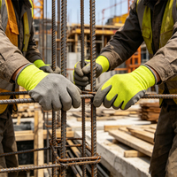 Vente en gros de gants de travail en polyuréthane de haute qualité, gants de sécurité durables pour l'entretien général et l'entrepôt
