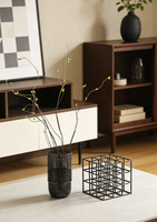 Décoration vintage en fil de fer en forme de cube, 180 mm, ornement en métal, style industriel, décoration de table, artisanat en fer, décoration d'intérieur