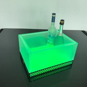 Nuevo <span class=keywords><strong>Bar</strong></span> club nocturno KTV fiesta plástico recargable acrílico LED barril <span class=keywords><strong>de</strong></span> cerveza enfriador vino champán cubo <span class=keywords><strong>de</strong></span> hielo bandeja para servir - Product Image 4