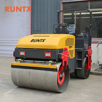 Rouleau vibratoire routier RUNTX de 4 tonnes à haute fréquence pour le compactage de l'asphalte et du sol