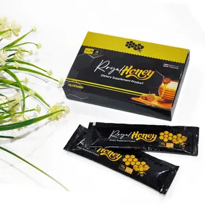 Hot selling OEM customized premium golden honey 20g x 10 small bags with unique packaging per box