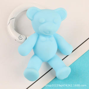 Pendentif porte-clés assis créatif mignon couleur bonbon résine ours accessoires frais couple sac breloque - Product Image 6