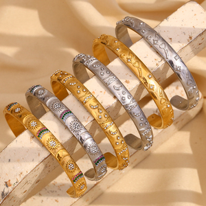 Set di gioielli tarocchi di Design originale da sogno 18k placcato oro braccialetto appannato gioielli gratis in acciaio inossidabile gioielli da donna - Product Image 3