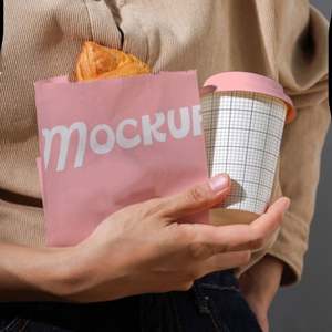 Sacs en papier kraft translucides de haute qualité, résistants à l'huile et au gras, pour emballage de biscuits et produits de boulangerie, pour restaurants - Product Image 1