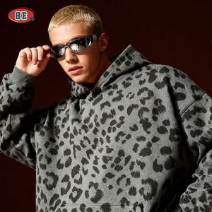 <span class=keywords><strong>Felpa</strong></span> <span class=keywords><strong>Personalizzata</strong></span> Best Seller Nera Oversize di Alta Qualità 53% Poliestere con <span class=keywords><strong>Stampa</strong></span> Leopardata Grafica Streetwear con Cappuccio per Uomo - Product Image 1