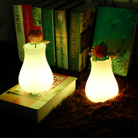 Lampu Suasana LED Desain Modern Plastik Mil Risas untuk Penggunaan Rumah, Komersial, Restoran, Kedai Kopi, Vas Bunga Pot Tanaman Meja