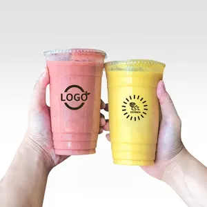 12oz 16oz 20oz 24oz 32oz 관례에 의하여 인쇄되는 플라스틱 거품 차 boba 컵은 처분할 수 있는 플라스틱 찬 커피 컵을 나릅니다