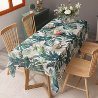 Nappe carrée moderne style ferme à motif floral imprimé en polyester et lin, lavable, sur mesure, pour fêtes et décoration intérieure