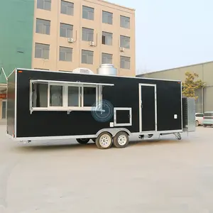 Camion standard américain de nourriture de remorque de café de pizza de camp avec les équipements complets de cuisine remorques mobiles de barre des USA