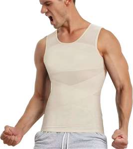 Canotta Modellante per Uomo, Maglietta Compressiva per Ginecomastia, Controllo Pancia, Senza Maniche, Intimo a Rete Incrociata - Product Image 4