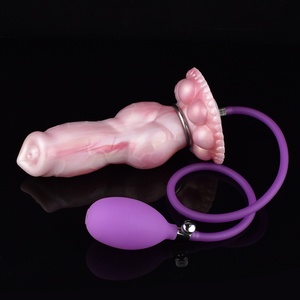 New Silicone <b>Inflatable</b> Anal Plug Fantasy Dildo Anal Expansion With Suction Cup Sex Toys for Women Men Adult <b>Games</b> - Product Image 3