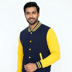 Veste de sport premium pour homme, style Letterman, coupe athlétique, décontractée, avec motifs décoratifs, pour l'automne et l'hiver - Product Image 1