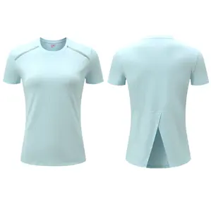 Wholesale Regular Fit Womens Short Sleeve Yoga Tops Soft Spandex Workout Sports T Shirt for Women