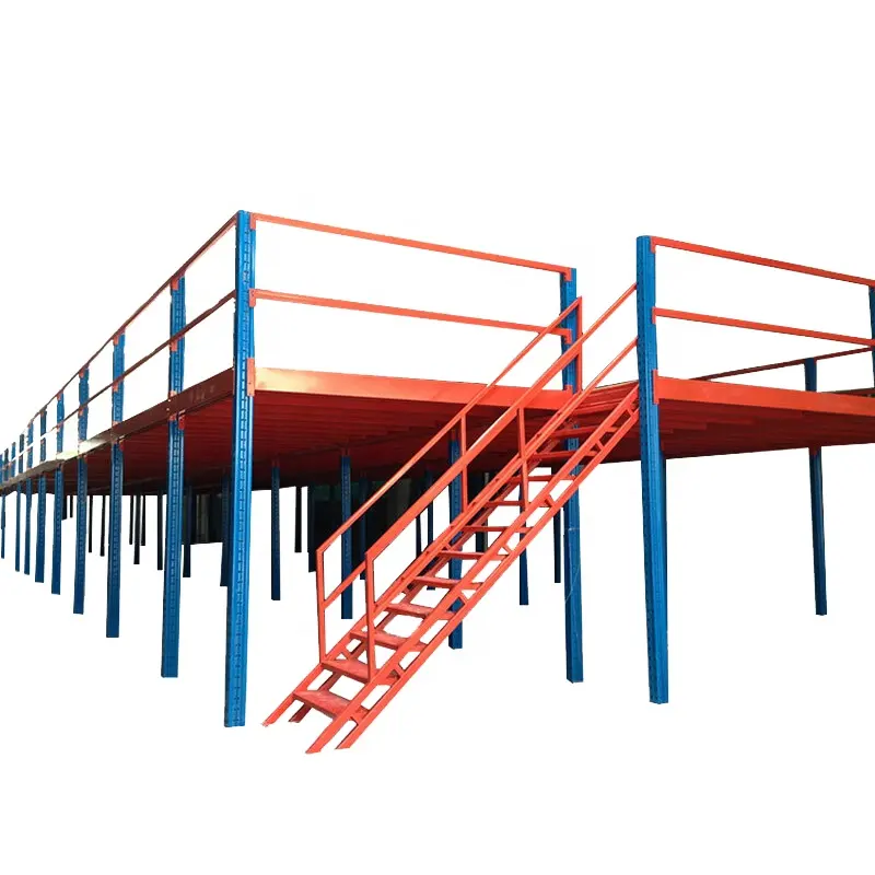 Pavimento del soppalco del magazzino della struttura d'acciaio, sistema di scaffalature della piattaforma