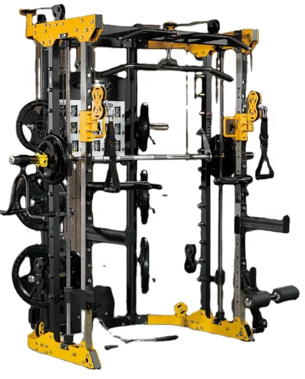 TAP-C80 Multi Functionele Trainer Multifunctionele Smith Machine (Inclusief Barbell En Houten Case) Voor Thuisgebruik