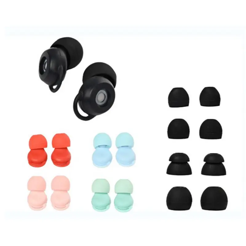 Highly Noise Cancelling 35db Waterproof Reusable Comfortable Black color Sound Wave Filter Silicone Ear Plugs