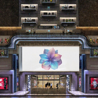 Écran LED transparent en verre vidéo pour affichage numérique en publicité intérieure dans les centres commerciaux, les magasins de détail, fonction SDK