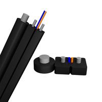 Kabel Fiber Optik Drop FTTH 2 Core Wanbao Outdoor dengan Member Penguat FRP, Kabel Komunikasi Outdoor Terlaris