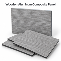 Panneau composite bois-aluminium grain chêne 3mm 4x8ft, plaque ACP revêtue PE pour la décoration des plafonds de hall