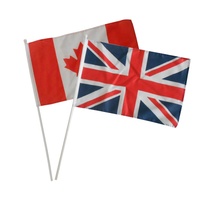 Drapeau à main personnalisé en polyester de haute qualité pour supporters