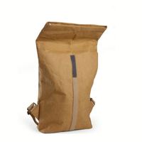 Mochila Baoren Personalizada de Papel Kraft Reciclado Ecológico, Biodegradable, Lavable, con Cierre de Cremallera para Adolescentes, con su Logotipo, de Poliéster