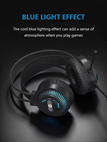 Auriculares para Juegos DHE-8001U USB 7.1 con Sonido Envolvente Virtual, Controladores de 50 mm, Cancelación Activa de Ruido (ANC), Iluminación RGB Integrada y Ajustables