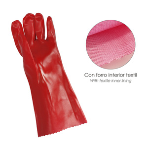 Guanti in PVC Rossi 35 cm. - Product Image 4