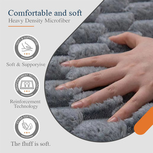 Tapis <span class=keywords><strong>de</strong></span> <span class=keywords><strong>bain</strong></span> en polyester couleur unie en gros - Tapis <span class=keywords><strong>de</strong></span> salle <span class=keywords><strong>de</strong></span> <span class=keywords><strong>bain</strong></span> épais, écologique, antidérapant à base granulaire, séchage rapide et absorbant pour la maison - Product Image 3