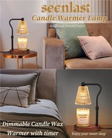 Grenzüberschreitende Neue Wachsschmelz-Aromatherapie-Lampe Holzscheit-Glas Nachttischlampe mit Zeitschaltuhr und Kerzenschmelzfunktion MZ-005 EU CE