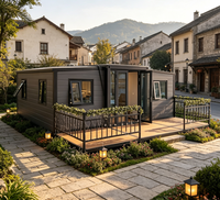 Maison conteneur préfabriquée modulaire extensible de 40 pieds pour loisirs ruraux, cueillette de fruits, manoir, salon d'accueil et unité de logement auxiliaire