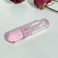 Tubes souples personnalisés roses mignons pour brillant à lèvres, vides, 3 ml, avec impression sérigraphique pour baume, logo personnalisé, en plastique