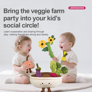 Jouets d'imitation alimentaire Montessori, plantes en peluche mignonnes, ensemble de jardin potager, ma première mini <span class=keywords><strong>ferme</strong></span> - Product Image 2