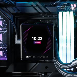 Refroidisseur de processeur AIO Alibaba Thermalright Grand Vision 240 ARGB noir pour PC, système de refroidissement par eau 240, écran LCD IPS - Product Image 3