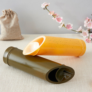 Taza de Sake con forma de bambú, artículos de bebida de plástico de calidad alimentaria para fiestas, adultos, amarillo, verde, <span class=keywords><strong>E</strong></span> 15 - Product Image 3