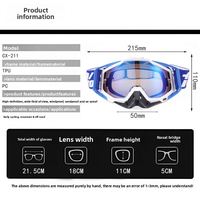 Gafas de motocross de marco completo transfronterizas, gafas de esquí, gafas todoterreno a prueba de viento y antipolvo, gafas unisex para conducción al aire libre