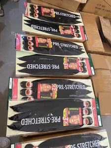 BELEZA 3X Grey EZ Factory Wholesale Low Price PreStretched <span class=keywords><strong>Afro</strong></span> Hair Extension Low-Temperature Soft Synthetic Crochet Hair Bulk - Product Image 2