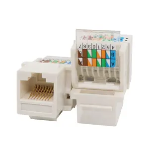 Modul RJ45 CAT5e Cat6 UTP Female 8P8C RJ45 Keystone Jack untuk Pelat Wajah Female Keystone Jack