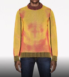 <span class=keywords><strong>Pull</strong></span> pour homme LXF Custom Fashion Technology à col rond, fabriqué avec du fil <span class=keywords><strong>thermo</strong></span>-sensible changeant de couleur en fonction du temps - Product Image 3