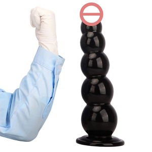 Dildo nero a punta oversize con ventosa, giocattolo sessuale anale per ingresso posteriore, grande a forma di fiore, con imbottitura spessa, morbido per rapporti anali - Product Image 3