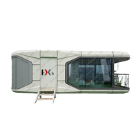 Nouvelle Capsule Modulaire Tiny Container Pod, Espace Respirant, Maison Préfabriquée Mobile Intégrée, Bâtiment de Bureau à Structure en Acier